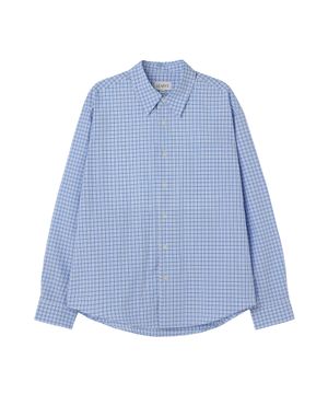 아주르 체크 셔츠 블루