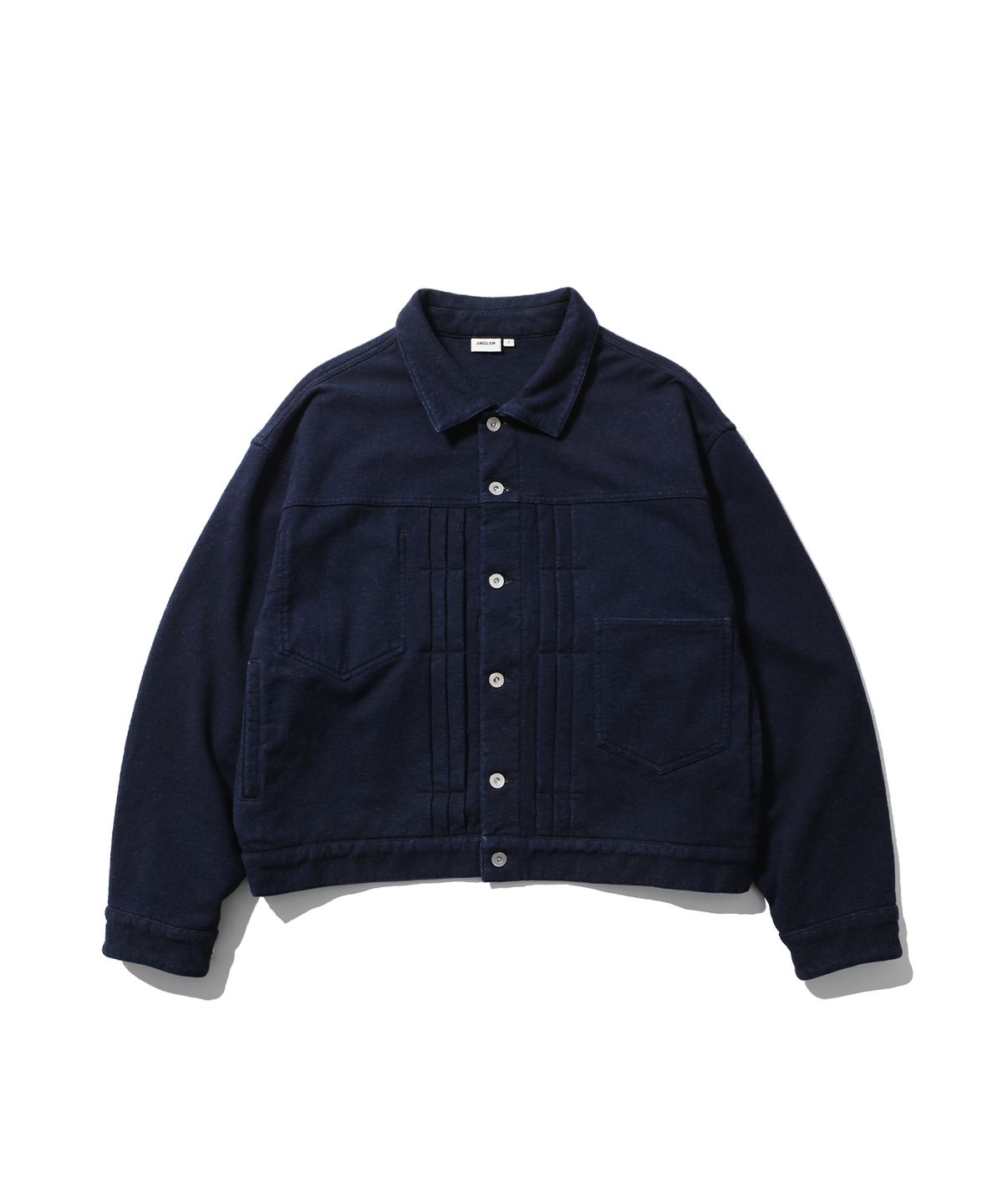 앵글런(ANGLAN) Heavy Sweat Trucker Jacket - Indigo