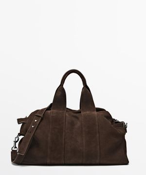 스웨이드 레더 트래블 백