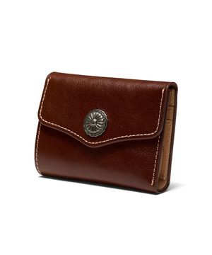 Concho Cow Leather Wallet Brown