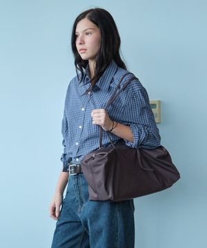 CARAMEL BOX SHOULDER BAG_CHOCOLATE PLUM [LC267BA06D3]