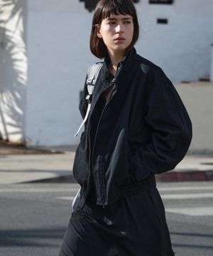 WASHED COTTON JUMPER_BLACK [LC261JP03BK]