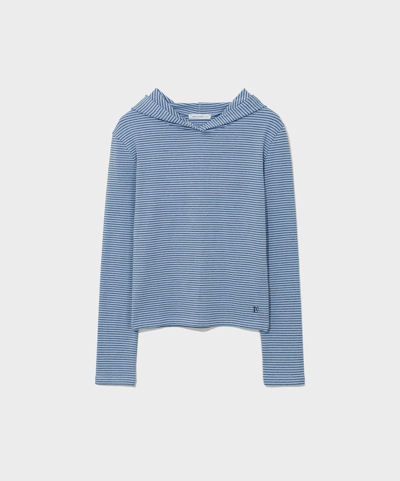 Lc STRIPED HOODIE TEE_BLUE [LC263TS03BL]