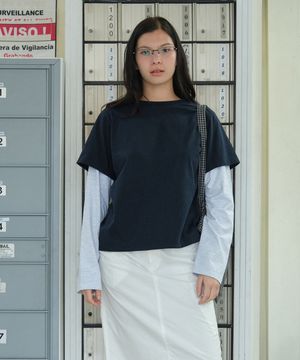 Lc LAYERED TEE_NAVY [LC261TS03NV]