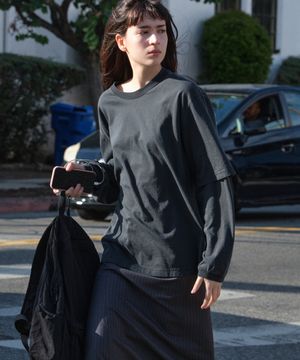OVERSIZED Lc LAYERED TEE_CHARCOAL BLACK [LC261TS04CB]