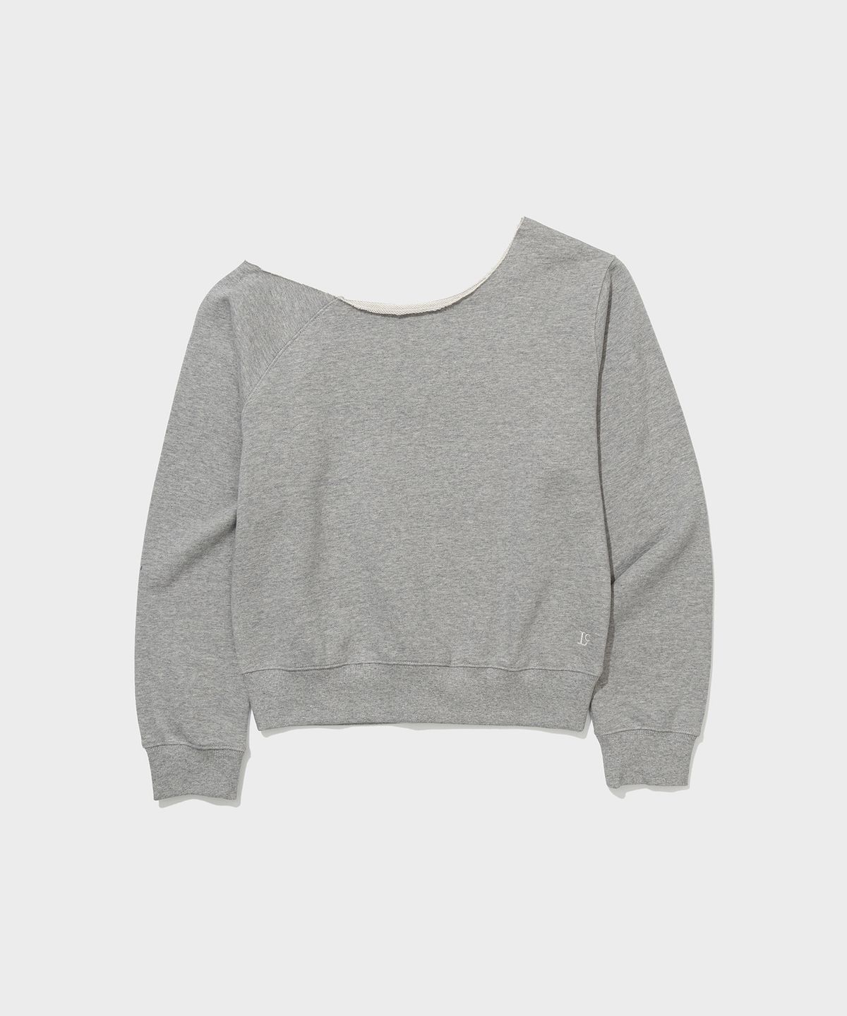 로우클래식(LOW CLASSIC) Lc OFF-SHOULDER SWEATSHIRT_MELANGE GREY [LC263TS07MG]