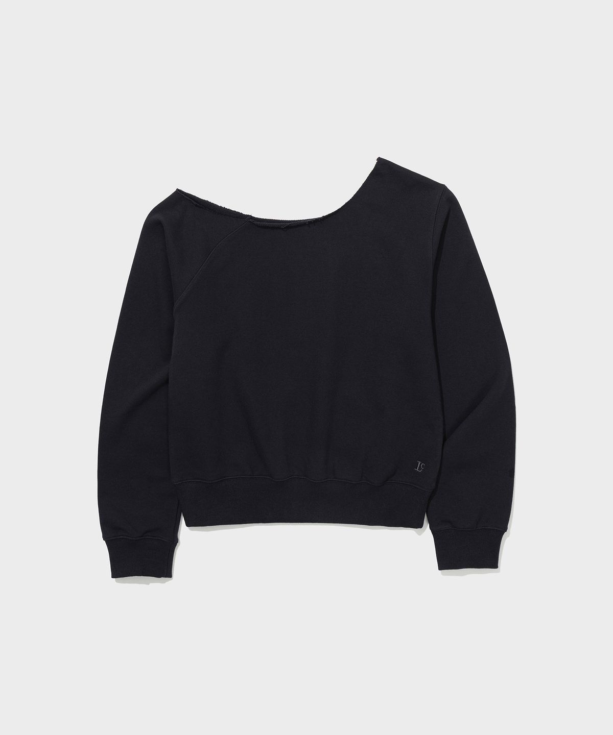 로우클래식(LOW CLASSIC) Lc OFF-SHOULDER SWEATSHIRT_CHARCOAL NAVY [LC263TS07HN]