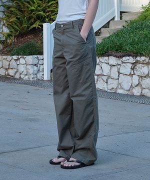 WASHED COTTON POCKET PANTS_OLIVE KHAKI [LC261PT13OL]