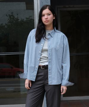 REGULAR-FIT Lc CHECKED SHIRT_LAKE BLUE [LC267SH02LA]