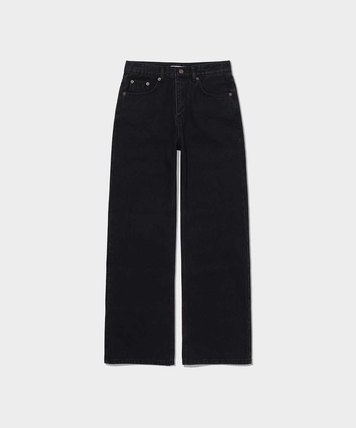 로우클래식(LOW CLASSIC) POCKET WIDE-LEG JEANS_BLACK [LC267PT24BK]