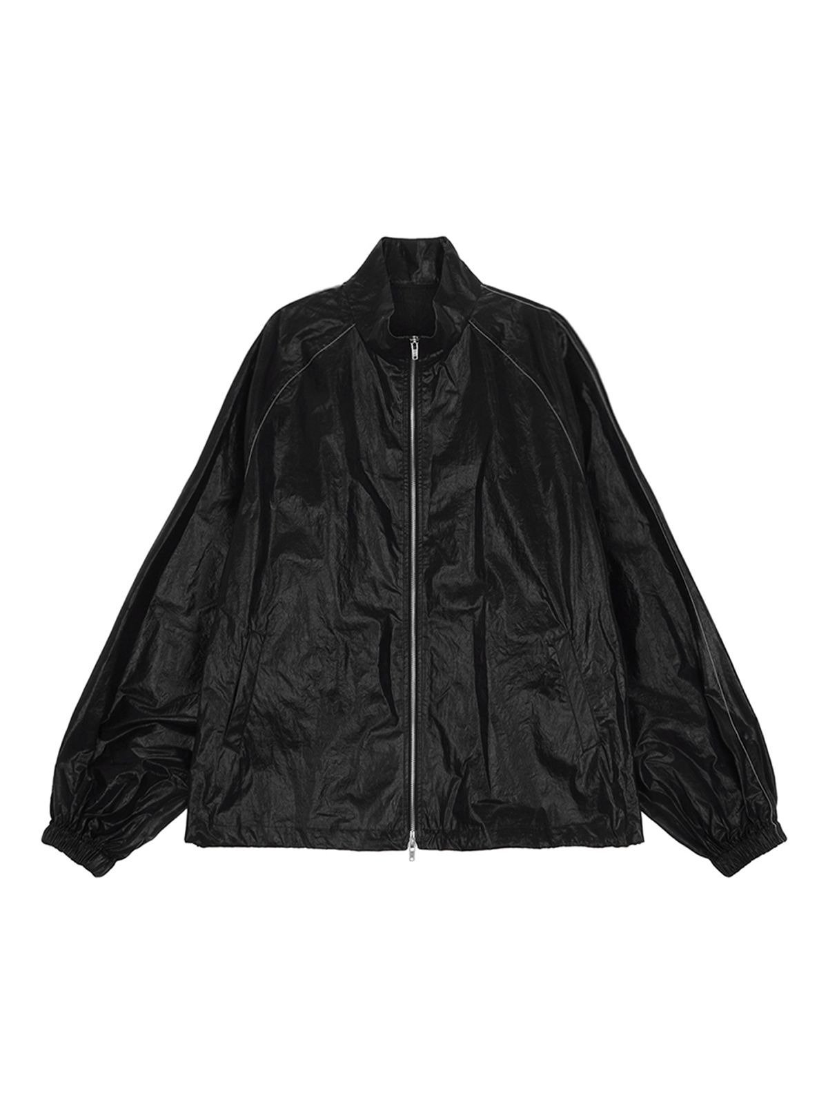 마뗑킴(MATIN KIM) MATIN KIM LOGO COATING JUMPER FOR MEN IN BLACK