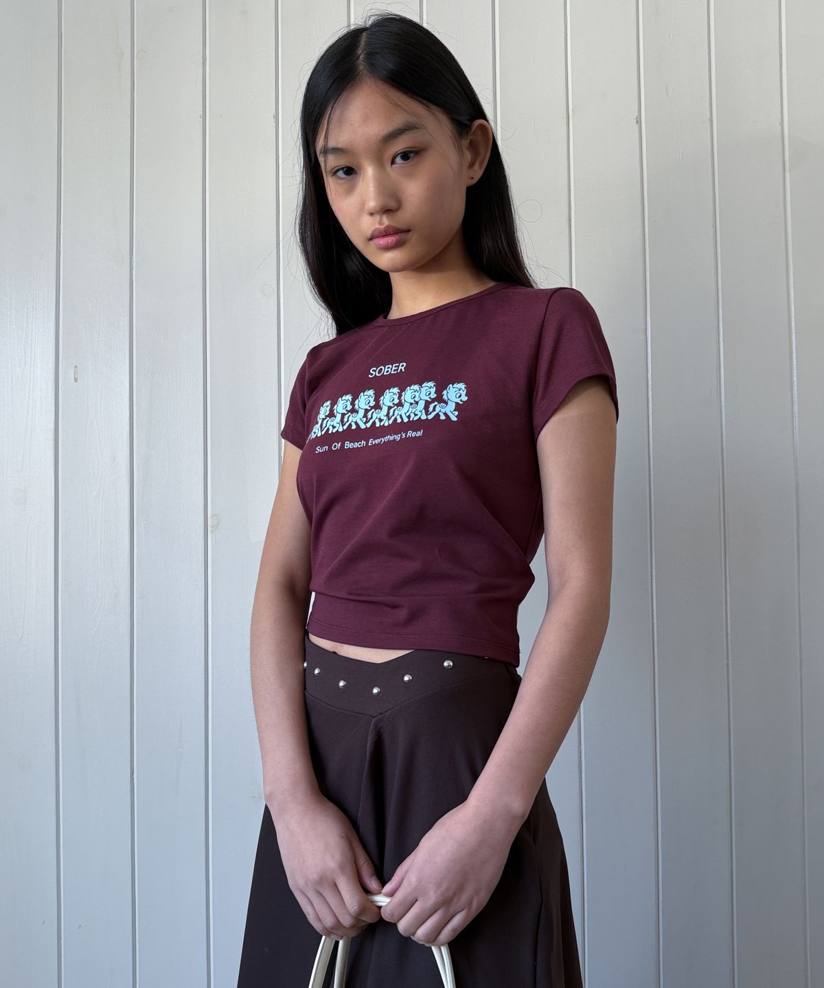 라츠유(LOTSYOU) LOTSYOU_Sober Parade T-shirt WINE
