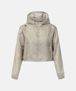 우먼스 러닝 세미 크롭 바람막이 자켓 베이지 SR122RWB31