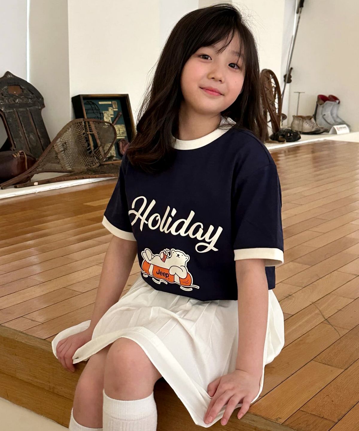 지프키즈(JEEPKIDS) 홀리데이 베어 반팔티(KR5TSU185NA)