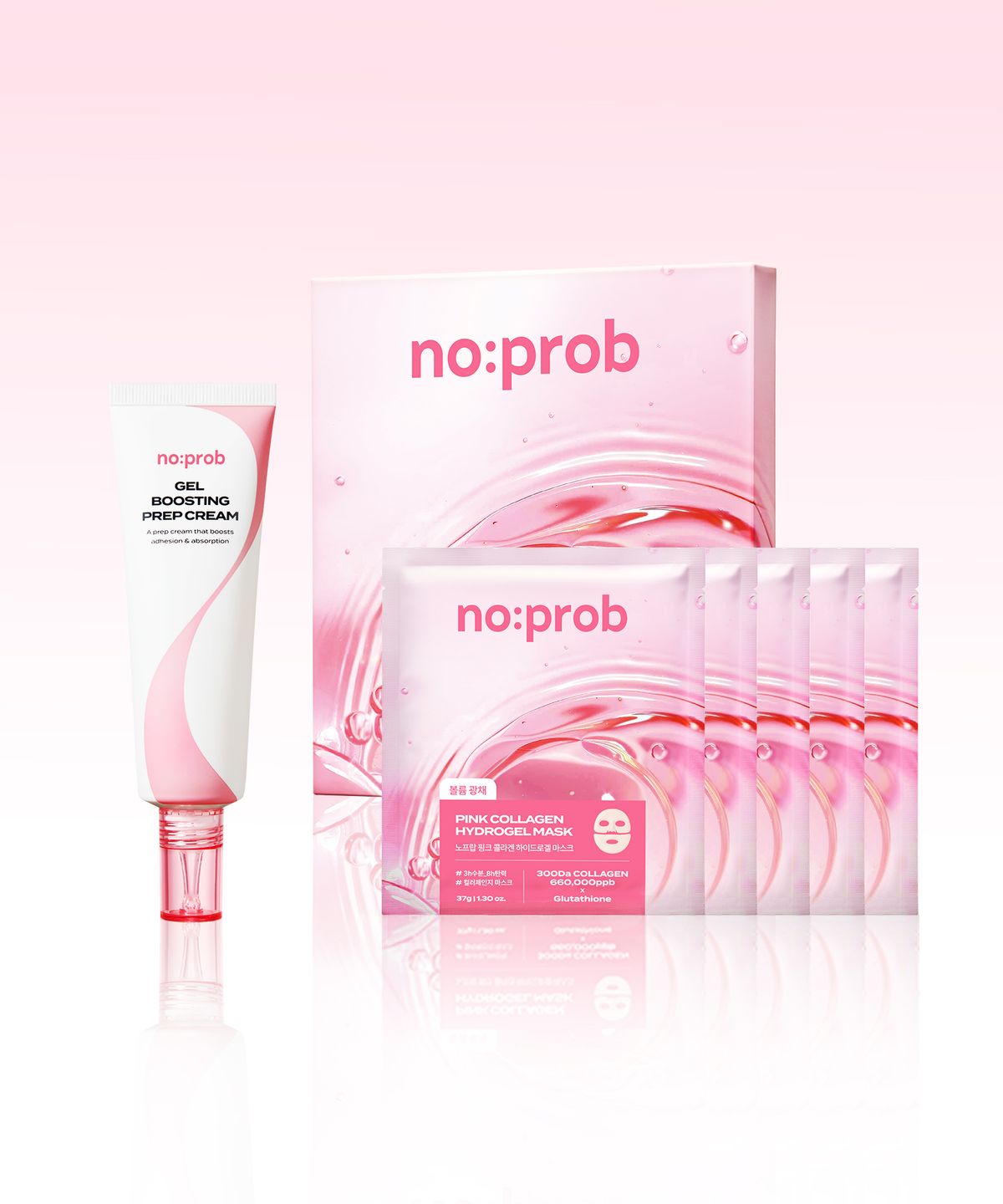 노프랍(NOPROB) [SET] 하이드로겔 마스크(5매입)+겔 부스팅 프렙 크림