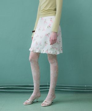 니스 로즈 실키 스커트_Nis Rose Skirt