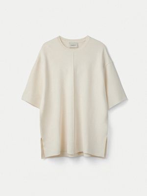 Double Faced Crew Neck Pullover_Ivory