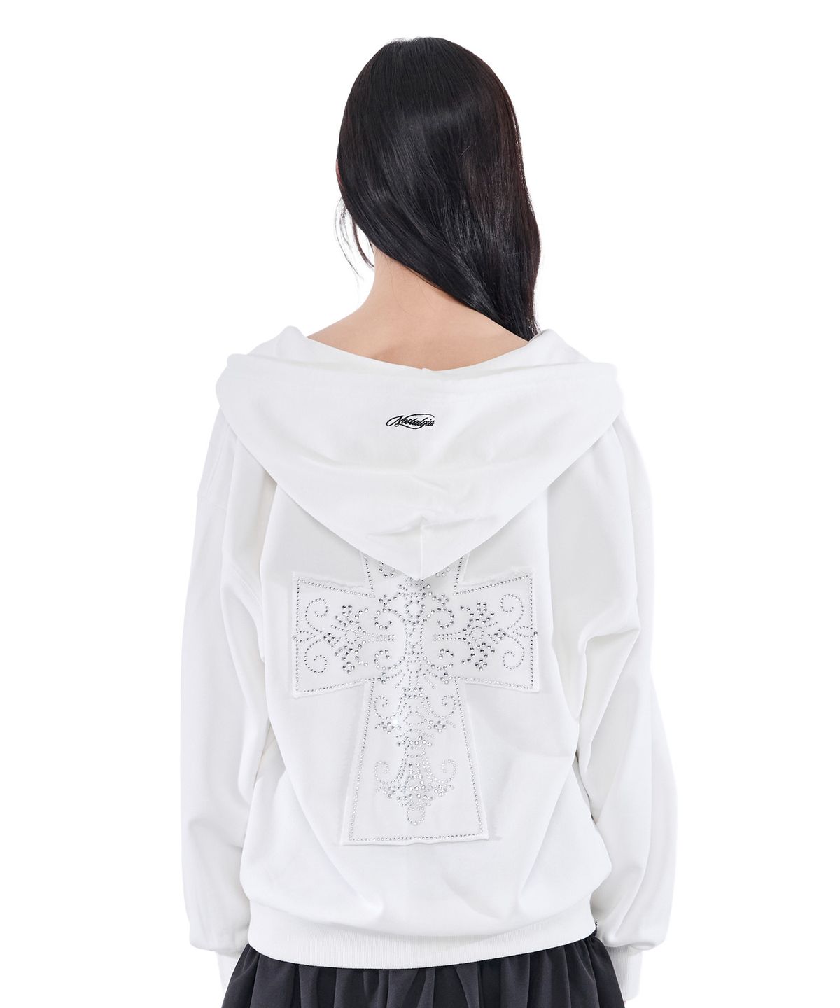 알키알카(ALKI ALKA) Nostalgia Hoodie Zip-Up (White)