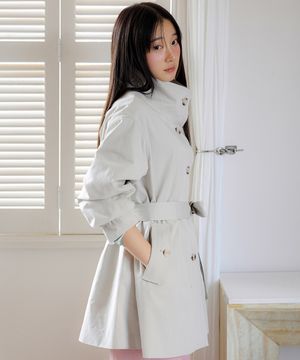 하이넥 싱글 트렌치코트 OW6SR2100