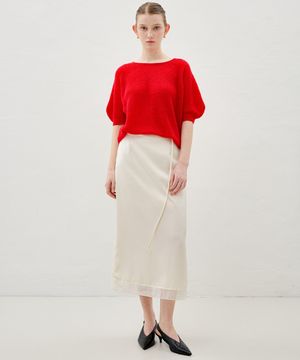 트윌 사틴 H라인 스커트 OH6SS1850