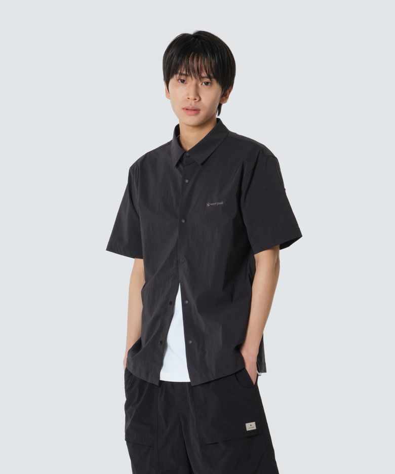 루트 반팔 셔츠 (S26MMRSH62) Dark Charcoal