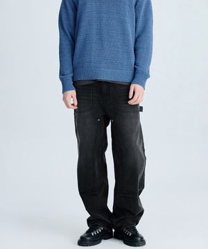 더블니 카펜터 와이드 팬츠 블랙