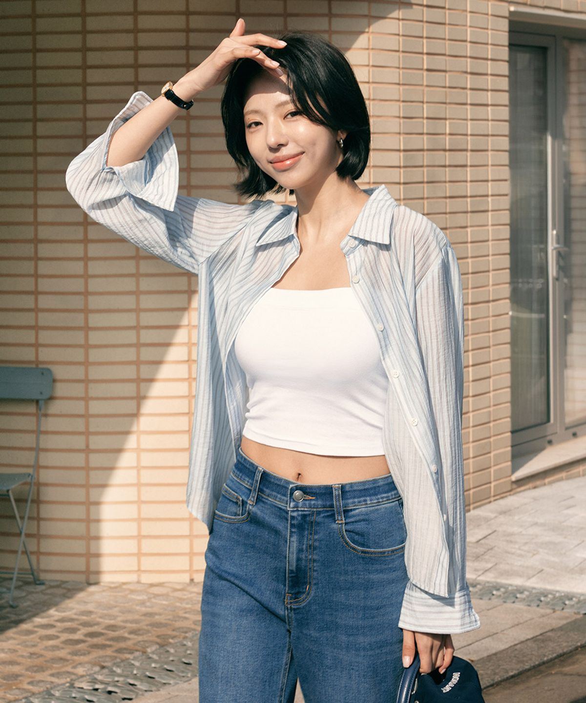 더엣지(THEATG) [3PACK] 26SS 시어 스트라이프 셔츠