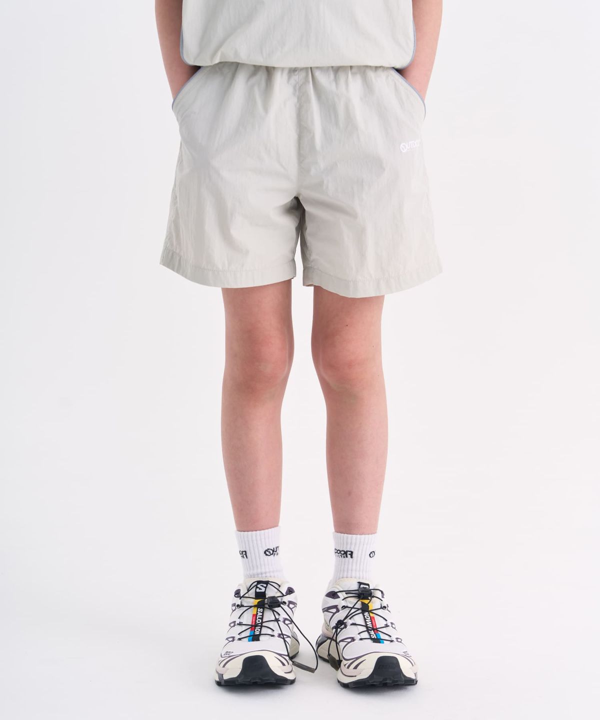 아웃도어 프로덕츠 키즈(OUTDOOR PRODUCTS KIDS) 아노락 세트 우븐 쇼츠 (라이트 그레이) OD262BHP02_LGY