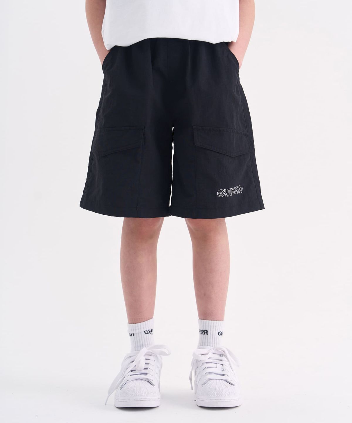 아웃도어 프로덕츠 키즈(OUTDOOR PRODUCTS KIDS) 우븐 아웃포켓 쇼츠 (블랙) OD262BHP07_BLK