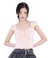 Jacquard Gathered Top (Light Pink)