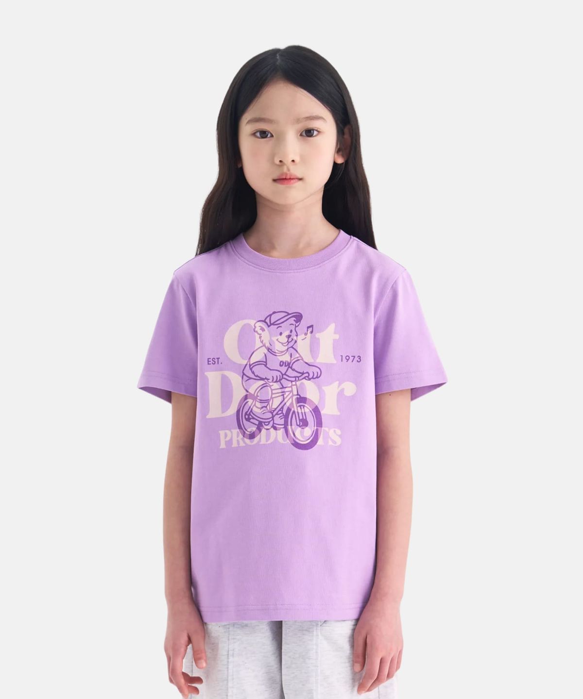 아웃도어 프로덕츠 키즈(OUTDOOR PRODUCTS KIDS) 그래픽 반팔티셔츠 (라이트 퍼플) OD262ISS05_LPU