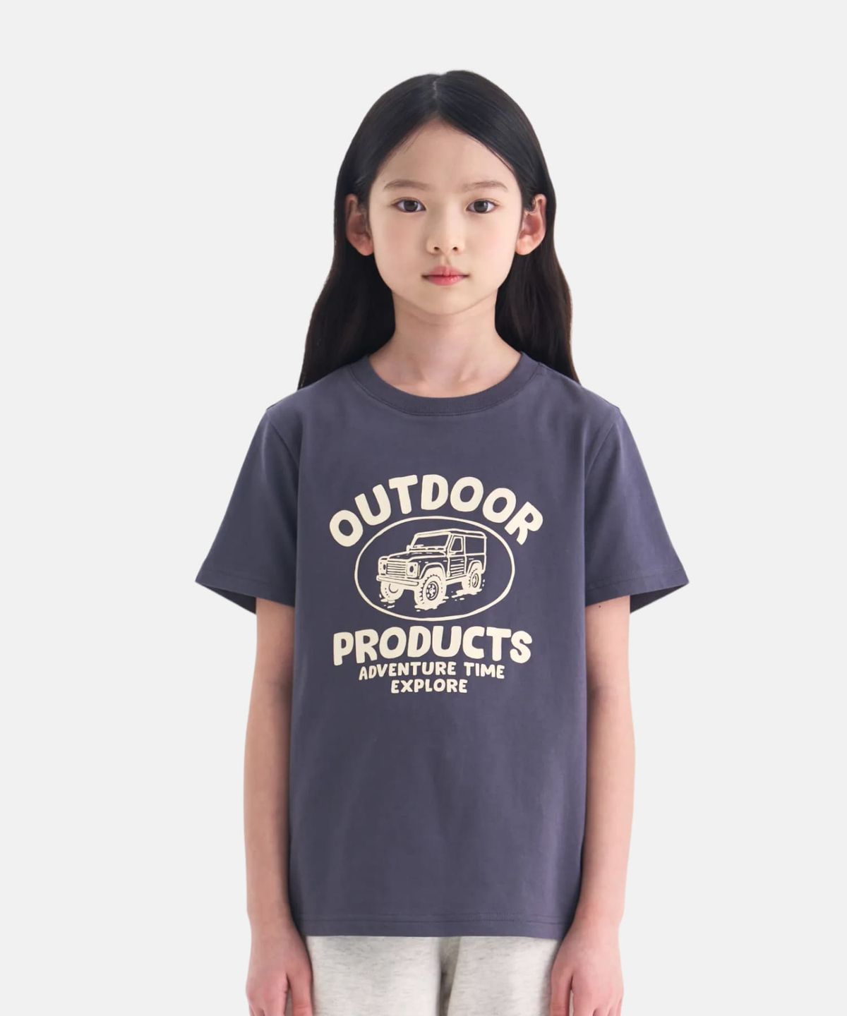 아웃도어 프로덕츠 키즈(OUTDOOR PRODUCTS KIDS) 베이직 그래픽 반팔티셔츠 (차콜) OD262ISS91_CHC