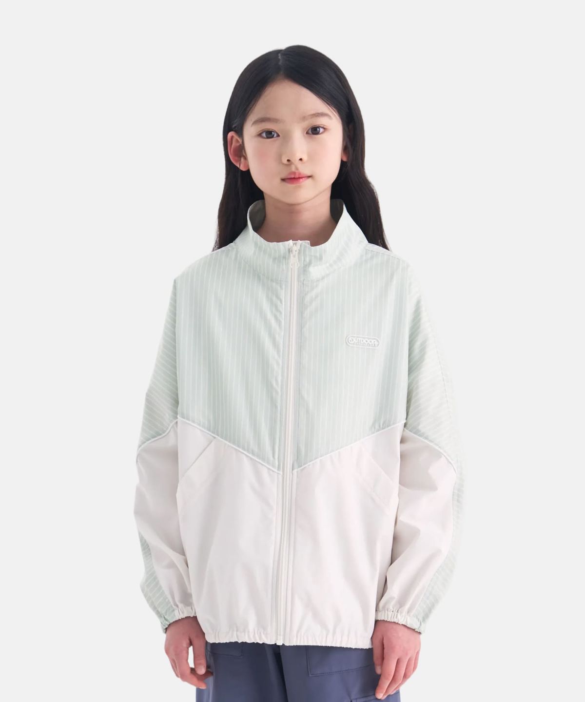아웃도어 프로덕츠 키즈(OUTDOOR PRODUCTS KIDS) 컬러블록 바람막이 (아이보리) OD262OJK01_IVY