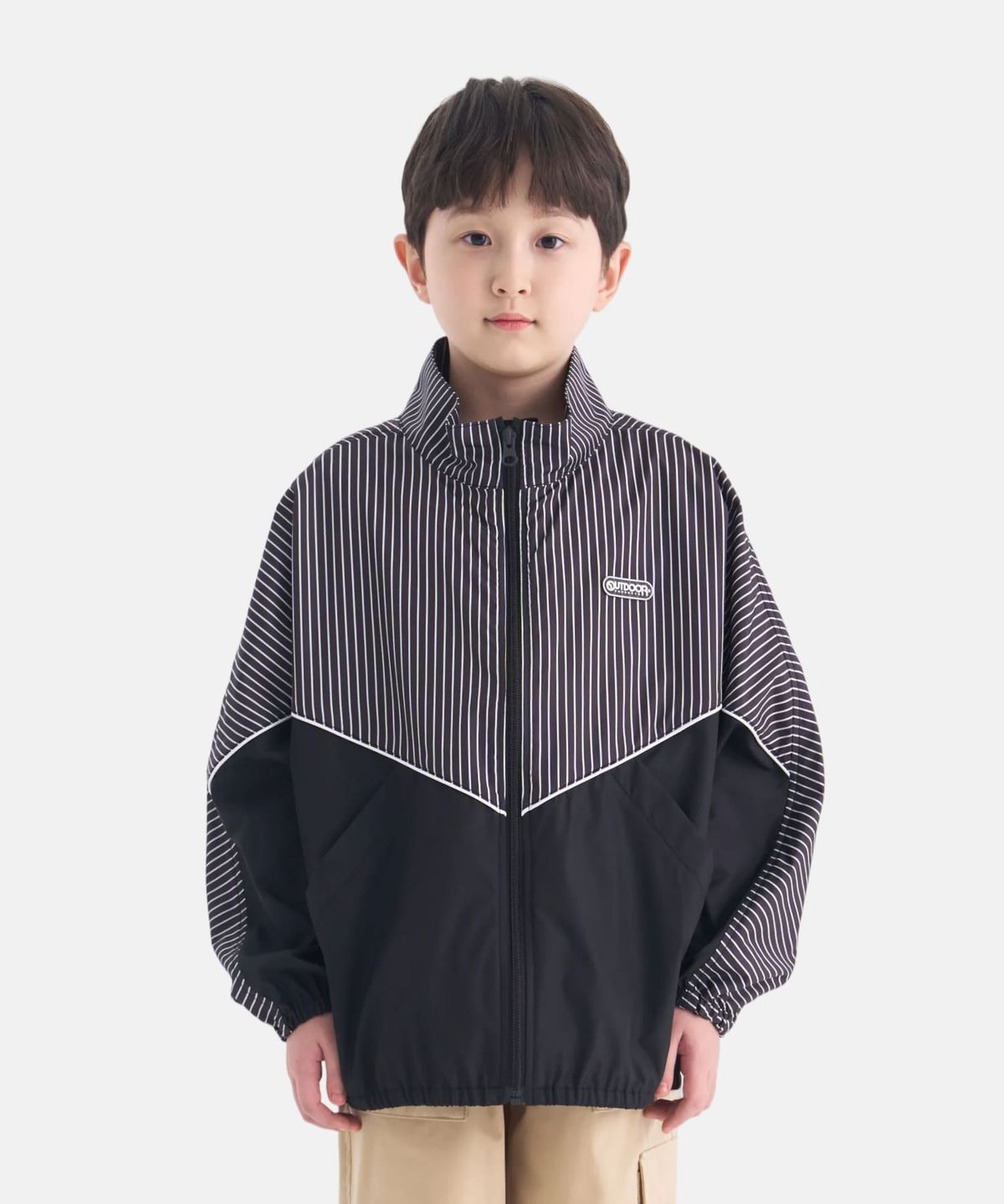 아웃도어 프로덕츠 키즈(OUTDOOR PRODUCTS KIDS) 컬러블록 바람막이 (블랙) OD262OJK01_BLK