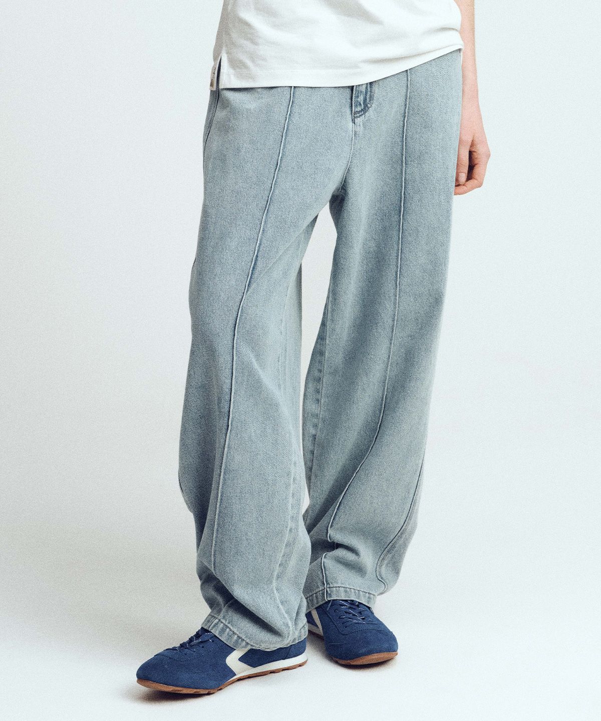 MUSINSA | KODAK RGB Denim Wide Fit Balloon Pants S.BLUE