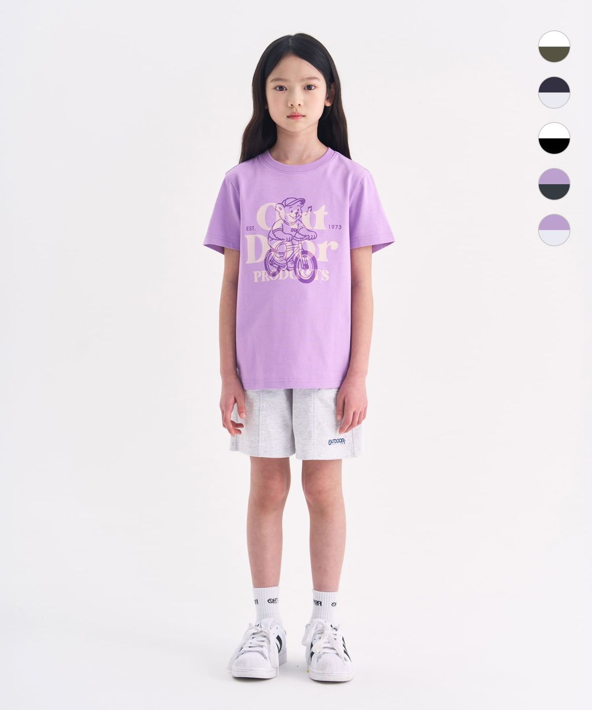 아웃도어 프로덕츠 키즈(OUTDOOR PRODUCTS KIDS) [세트상품]그래픽 반팔티+저지 쇼츠 (5color)