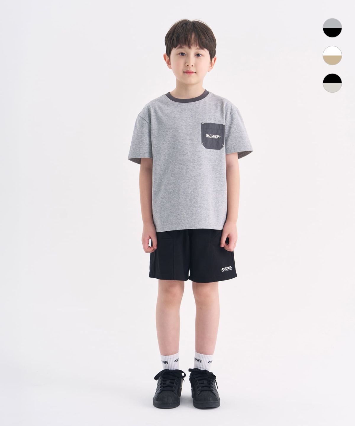 아웃도어 프로덕츠 키즈(OUTDOOR PRODUCTS KIDS) [세트상품]포켓 반팔티+우븐 쇼츠 (3color)