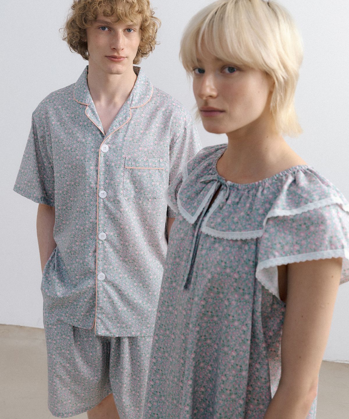 조스라운지(JO'S LOUNGE) [모달] (couple) Siena Short Pajama Set + Cap Sleeve One-piece