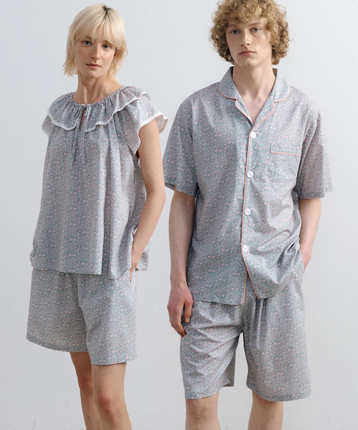 조스라운지(JO'S LOUNGE) [모달] (couple) Siena Short Pajama Set + Cap Sleeve Two-piece