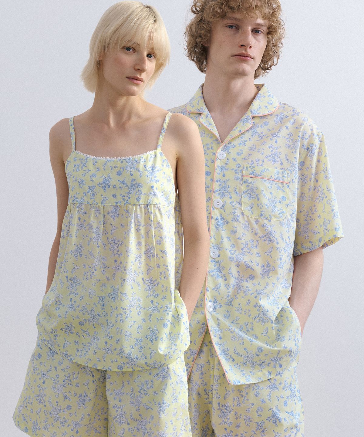 조스라운지(JO'S LOUNGE) [모달] (couple) Maya Short Pajama Set + Camisole Two-piece