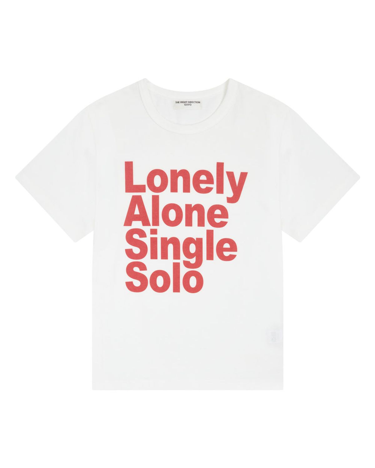 구보(GUVO) Classic lonley T-shirts, white