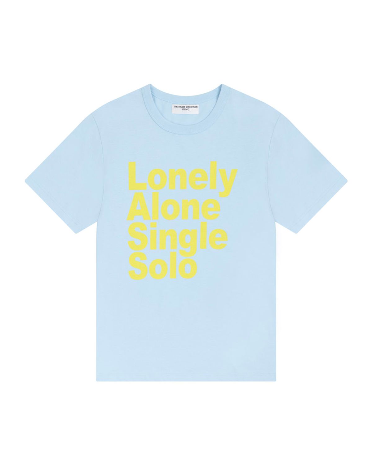 구보(GUVO) Classic lonley T-shirts, sky