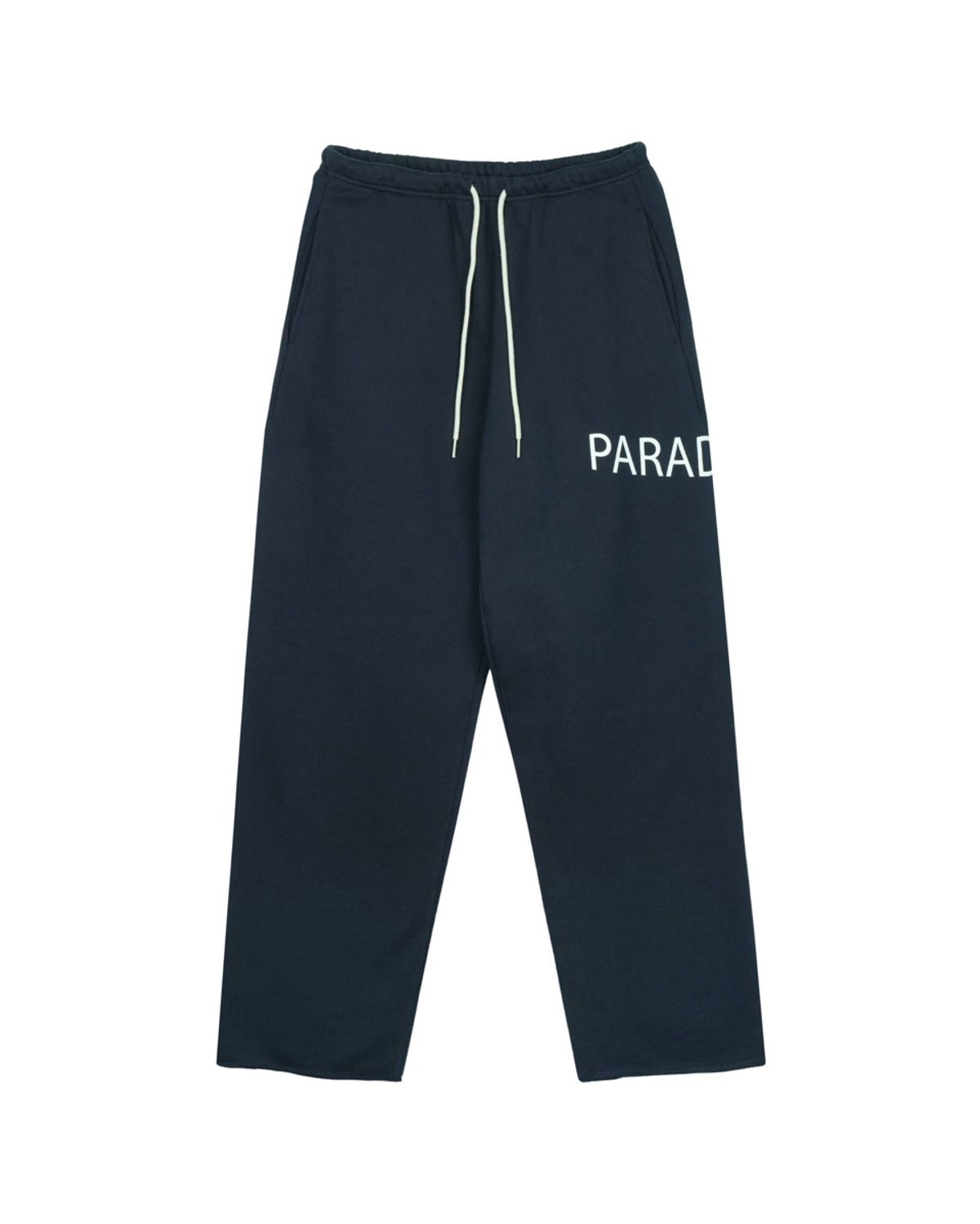 구보(GUVO) Raw edge sweat pants, navy