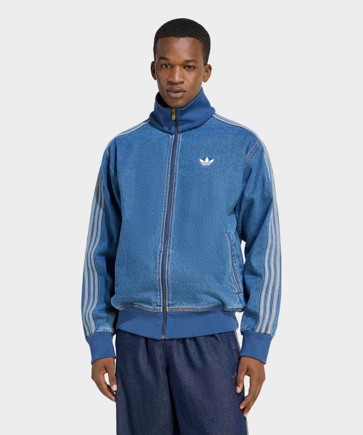 아디다스(ADIDAS) 데님 파이어버드 트랙탑 - 블루 / KD1517
