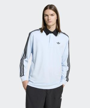 3-스트라이프 럭비 롱 슬리브 폴로 - 크리스탈스카이 / KE2445