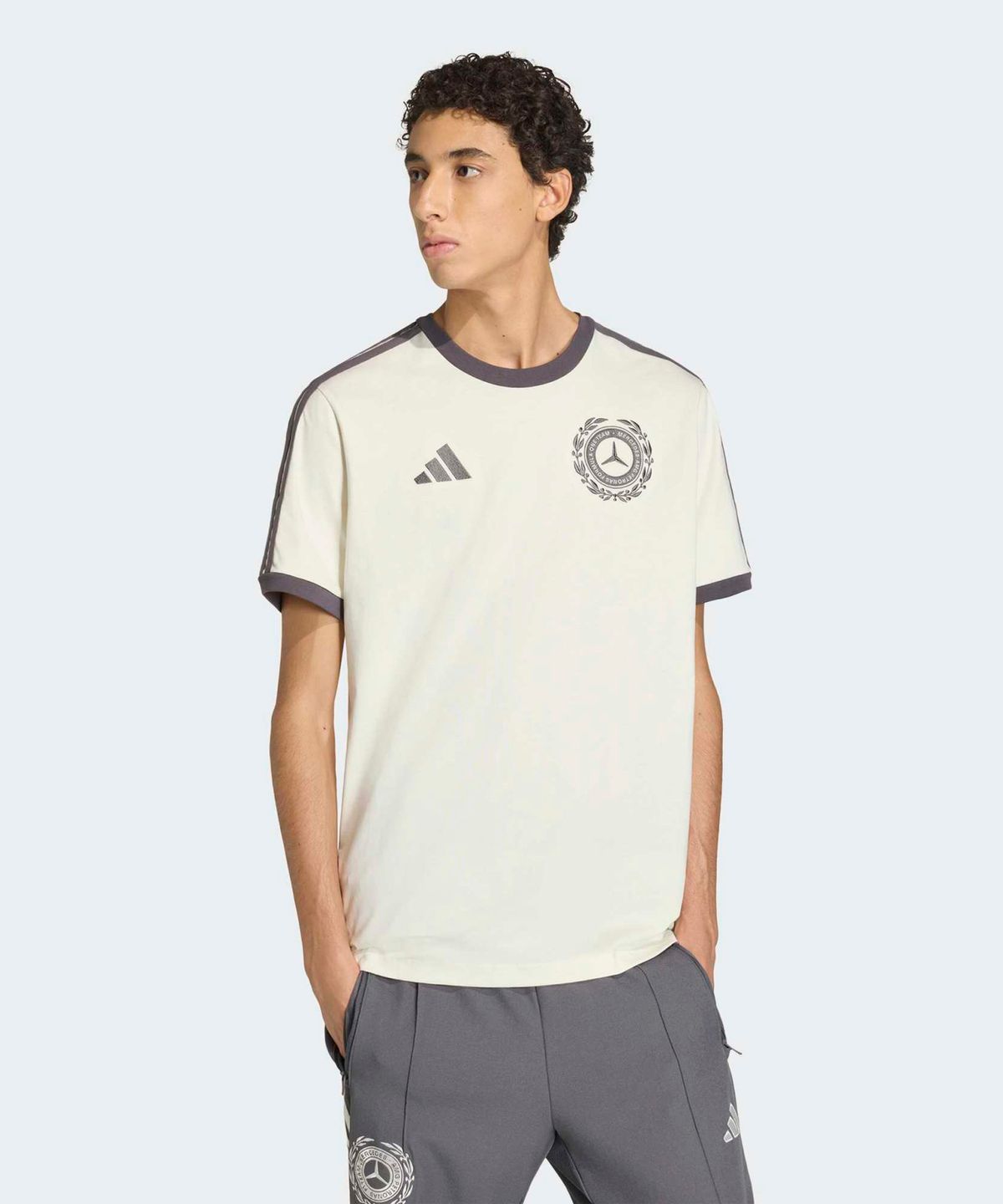 아디다스(ADIDAS) 메르세데스 AMG 페트로나스 포뮬러 1 팀 실버 애로우 아이콘 티 - 화이트:그레이 / KE8275