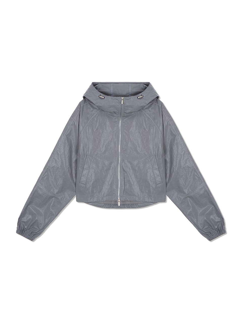 Matin Kim M グレー ジャンパー MUSINSA公式 | MATIN KIM MATIN CROP HOODY COATING JUMPER IN DARK GREY