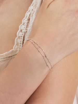 [sv925] twinkle double ball chain bracelet