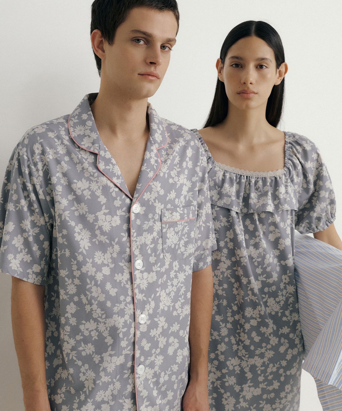 조스라운지(JO'S LOUNGE) [모달] (couple) Botanic Short Pajama Set + One-piece