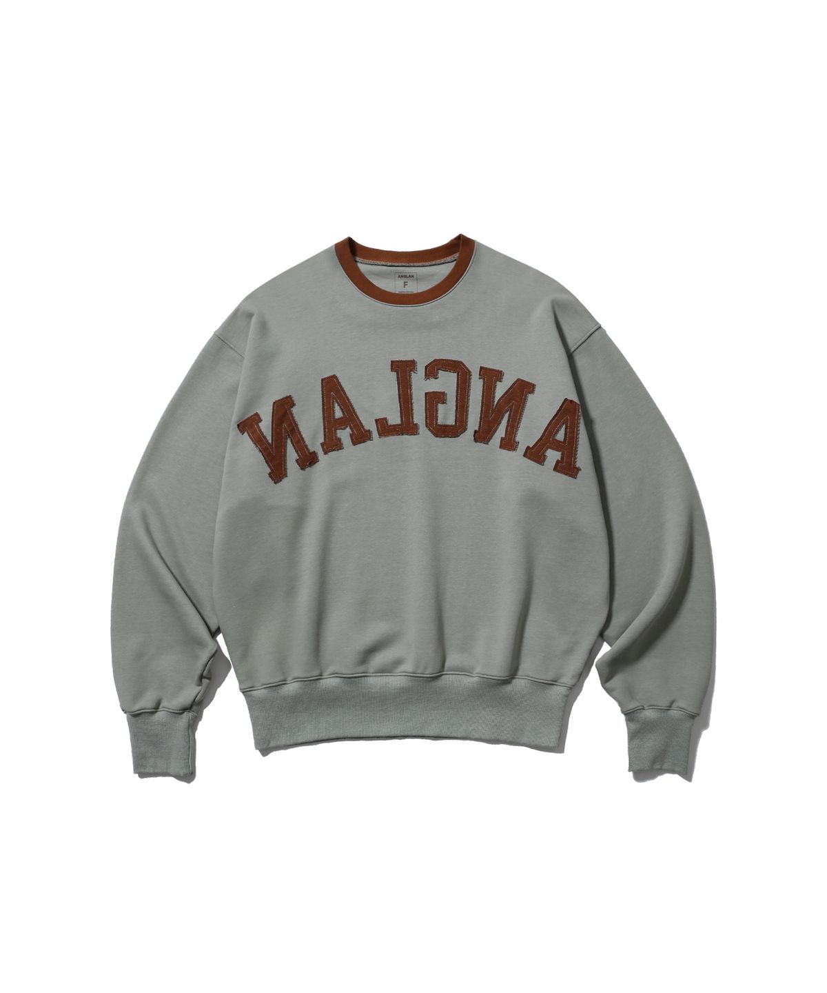앵글런(ANGLAN) Palette Appliqué Sweat Shirt - Brown